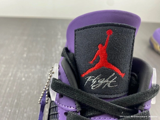 Official Maikesneakers Scott Jordan 4 LN4 Retro 766296 Family) and Purple (Friends Travis 0723